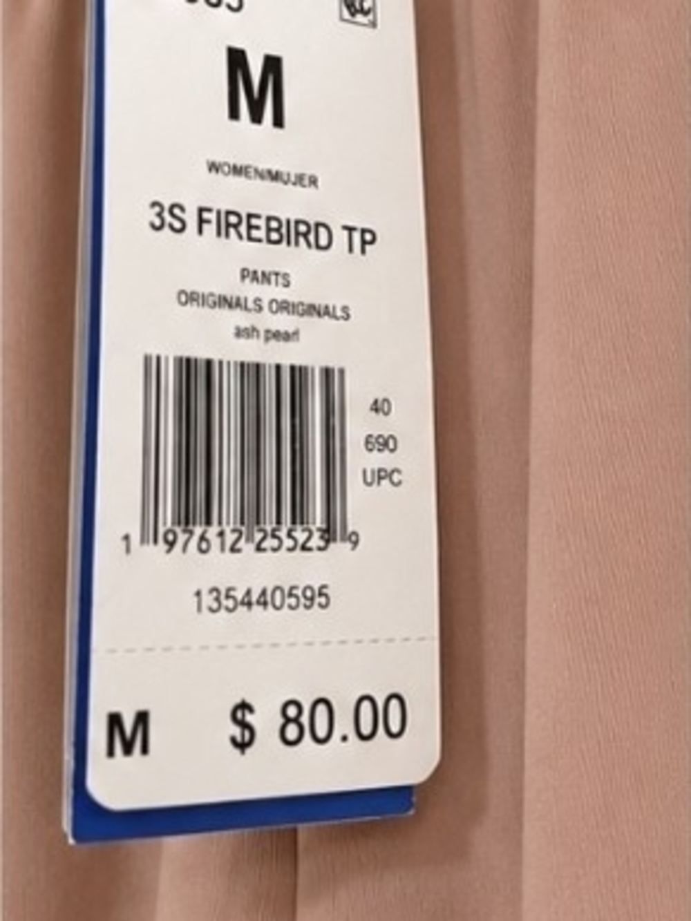 adidas Originals Mauve Pink 3S Firebird Track Pants - Picture 4 of 4